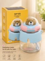 1200ML QUALITY STRONG BEAR CHARACTER WATER BOTTLE WITH STRAW DESIGN 4 - Image 3
