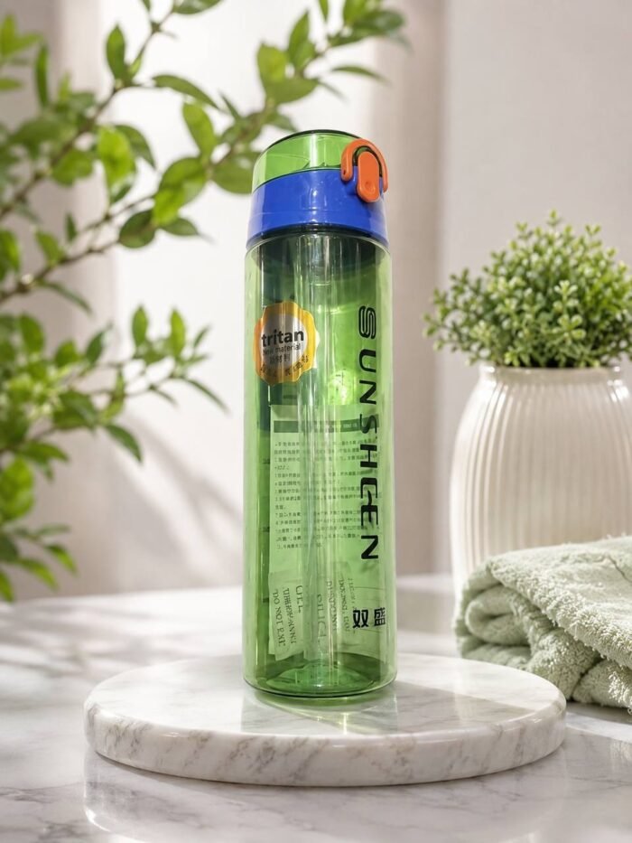 960ML QUALITY STRONG WATER BOTTLE WITH STRAW DESIGN 7 - Image 2