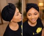 FANCY ADULT BIG TURBAN CAP WITH BOW(It's big enough to cover up big braided hair and you can also clip it for hairs that's not full)
