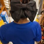 FANCY BIG BOW HAIR CLIP WITH RUBBER BONNET