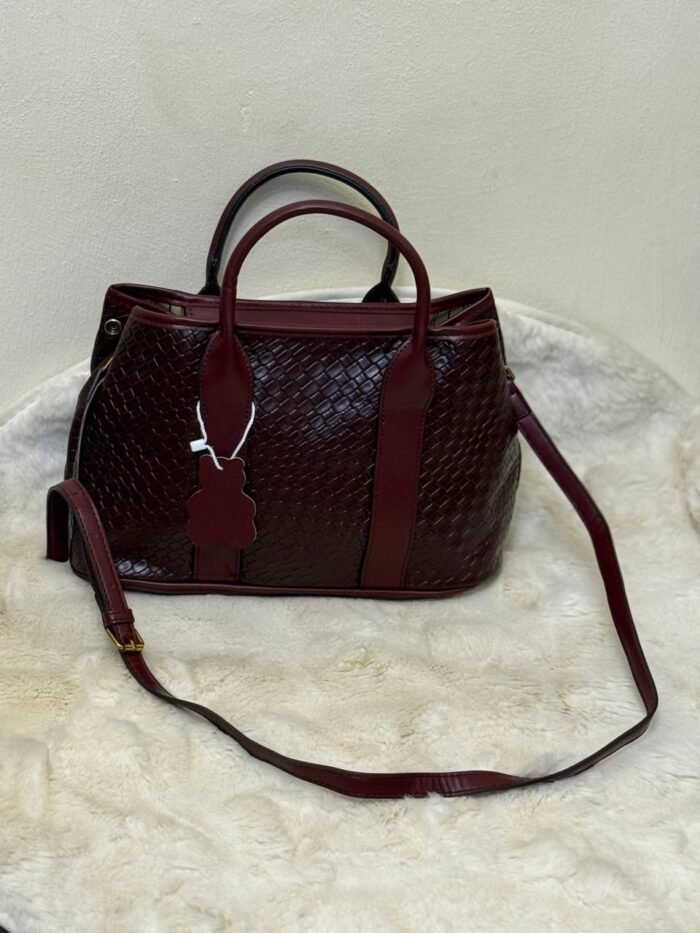 QUALITY GENUINE LEATHER WOVEN HANDBAG DESIGN 017 - Image 2