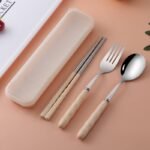 KIDS CUTLERY SPOON,FORK WITH CHOPSTICK IN A CASE DESIGN 2 - Image 5