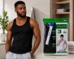 3IN1 QUALITY 💯 PURE COTTON ADULT SINGLET WITH FREE PEN(BTS)