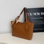 TOLUWALASE QUALITY LEATHER TOTE BAG WITH SCARF - Image 4