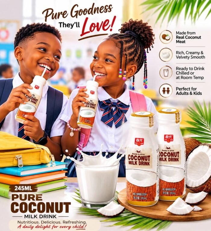 245ML PURE COCONUT MILK DRINK(Made from real coconut meat,with real coconut taste and velvety thick silk that coats the glass)•••Ready to drink Whether cold or not - Image 2