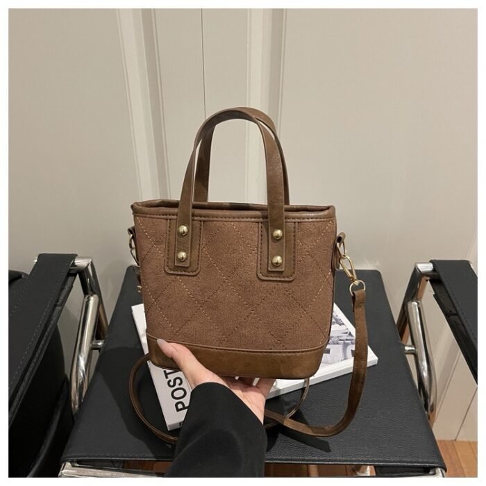 ARINOLA CUTE MINI PORTABLE QUALITY LEATHER BUCKET BAG - Image 4