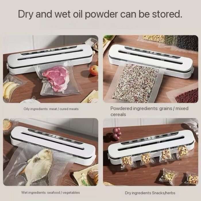 Automatic Vacuum Sealing Machine – Household Small Dry & Wet Automatic Food Preservation Sealer for Kitchen Storage - Image 3