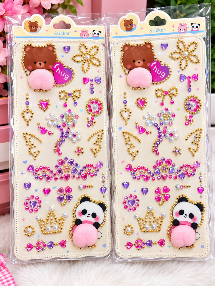 CUTE 3D SPARKLE RHINESTONE DECORATIVE STICKER GEM(For phone pouch,Cups,Diaries,Walls,Notepad n more) - Image 2