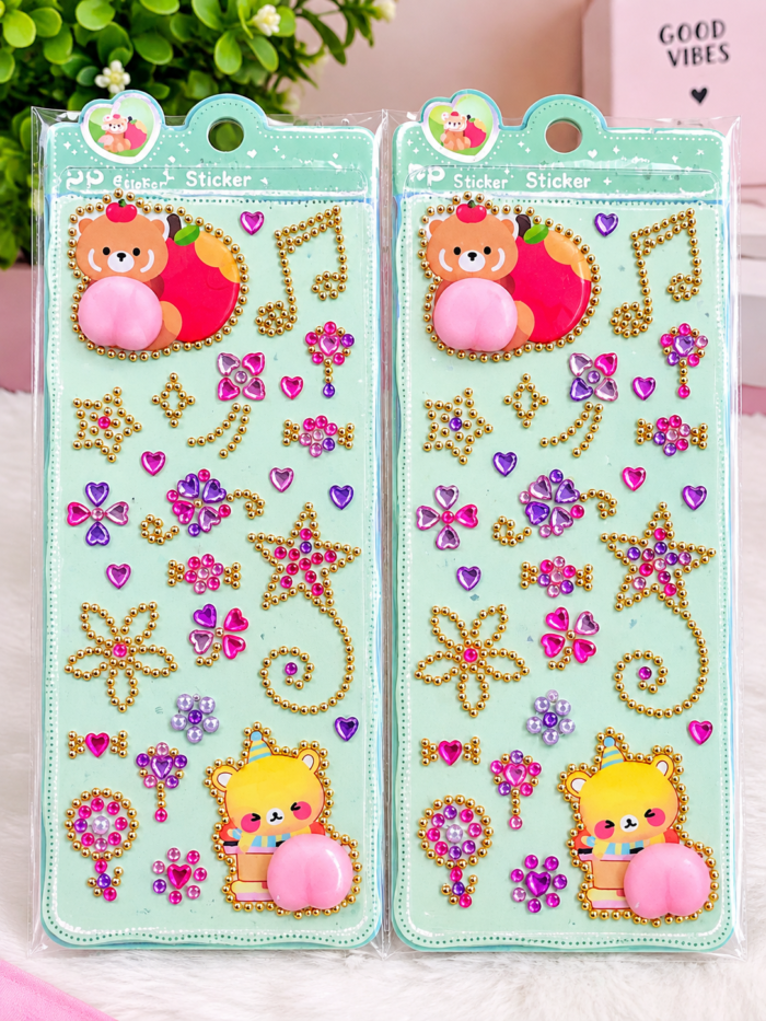 CUTE 3D SPARKLE RHINESTONE DECORATIVE STICKER GEM(For phone pouch,Cups,Diaries,Walls,Notepad n more) - Image 3