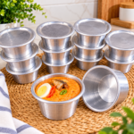 12PC BIG SIZE ALUMINUM MOIMOI PLATE WITH COVER