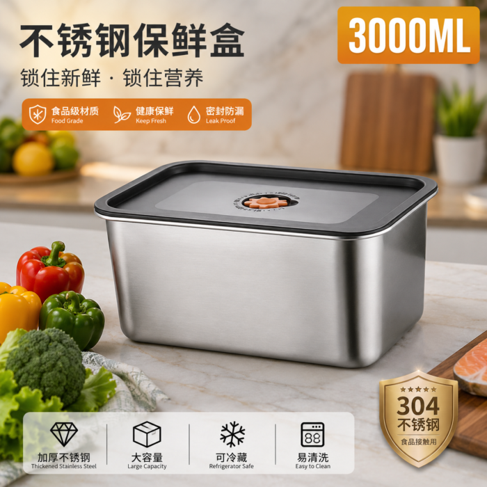 💯 QUALITY STAINLESS STEEL FOOD STORAGE CONTAINER - Image 4