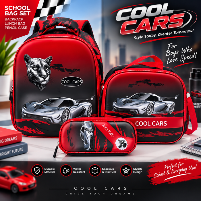3IN1 CUTE 3D CARTON CHARACTER SCHOOL BAG,LUNCH BAG,PENCIL CASE(Perfect for Nursery to lower primary class) - Image 4