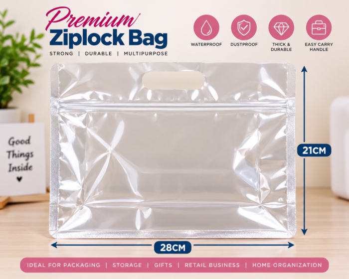 CODE V) 12PC HORIZONTAL REUSABLE FLAT BOTTOM  GUSSET ZIPLOCK STORAGE/PACKAGING BAG - Image 2