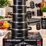 Z6610 10PC ZEIPLTIER STAINLESS STEEL COOKWARE POT SET SIZE 16,18,20,24CM&24CM(Frypan like)
