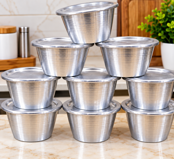 12PC BIG SIZE ALUMINUM MOIMOI PLATE WITH COVER - Image 2
