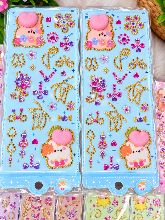 CUTE 3D SPARKLE RHINESTONE DECORATIVE STICKER GEM(For phone pouch,Cups,Diaries,Walls,Notepad n more) - Image 5