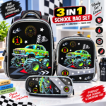3IN1 CUTE 3D CARTON CHARACTER SCHOOL BAG,LUNCH BAG,PENCIL CASE(Perfect for Nursery to lower primary class) - Image 3