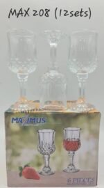 6PC MAX 208 WINE GLASS CUP