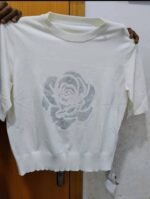 PREMIUM SOFT FLORAL CRYSTAL EMBELLISHED KNIT TOP(ONE SIZE FITS ALL) - Image 2