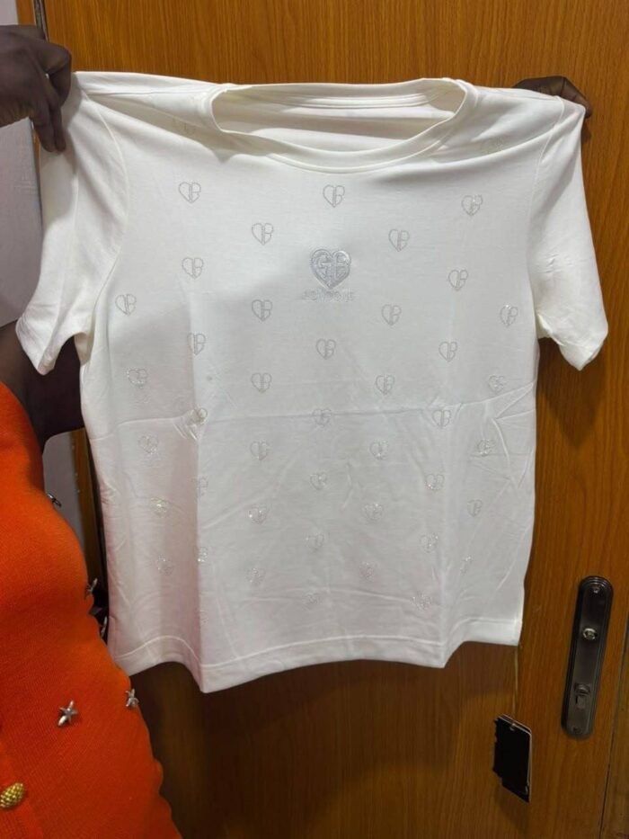 EMBELLISHED CRYSTAL HEART LUXE FABRIC - Image 2