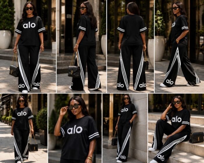 QUALITY ALO DESIGN STONE EMBELLISHED 2 PIECE - Image 2