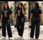 QUALITY YSL STONE EMBELLISHED DESIGNER 2 PIECE DESIGN 4 - Image 2