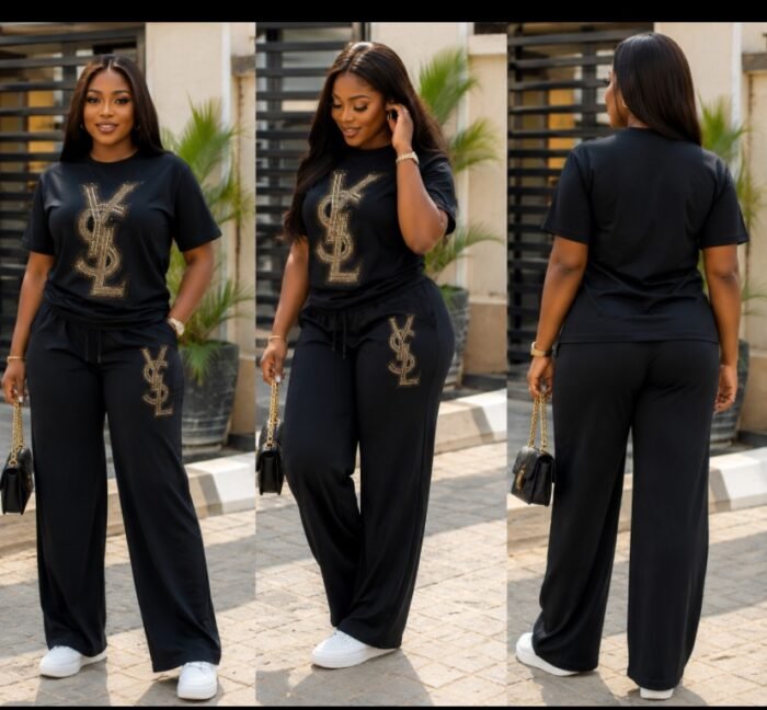 QUALITY YSL STONE EMBELLISHED DESIGNER 2 PIECE DESIGN 4 - Image 2