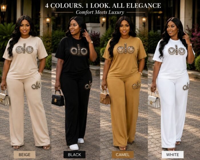 QUALITY SWEDE ALO STONE EMBELLISHED DESIGNER 2 PIECE DESIGN 6 - Image 3