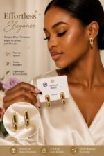 QUALITY NON TARNISH GOLD TERESA UNIQUE DESIGNS EARRING - Image 3