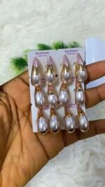 QUALITY NON TARNISH DURABLE 3 TONE XUPING EARRING DESIGN 1 - Image 2