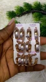 QUALITY NON TARNISH DURABLE 3 TONE XUPING EARRING DESIGN 3 - Image 3