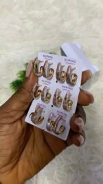 QUALITY NON TARNISH DURABLE 3 TONE XUPING EARRING DESIGN 5 - Image 2
