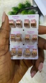 QUALITY NON TARNISH DURABLE 3 TONE XUPING EARRING DESIGN 6 - Image 2