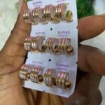 QUALITY NON TARNISH DURABLE 3 TONE XUPING EARRING  DESIGN 6