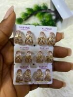 QUALITY NON TARNISH DURABLE 3 TONE XUPING EARRING DESIGN 10 - Image 2
