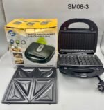 3IN1 SANDWICH,WAFFLE,GRILL TOAST BREAKFAST MACHINE - Image 4