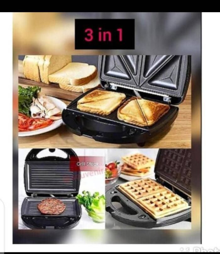 3IN1 SANDWICH,WAFFLE,GRILL TOAST BREAKFAST MACHINE - Image 3