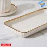 32PC HIGH QUALITY LUXURYNORDIC PORCELAIN WHITE/GOLD CERAMIC DINNER WARE SET CODE DDTZ06 - Image 2