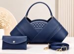 CLASSIQUE QUILTED V SHAPE STATEMENT LEATHER HANDBAG WITH MINI PURSE CODE L77 - Image 9