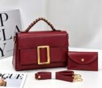 GOLDEN BUCKLE LUXE STRUCTURED HANDBAG WITH MINI PURSE CODE 6001 - Image 6
