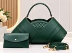 CLASSIQUE QUILTED V SHAPE STATEMENT LEATHER HANDBAG WITH MINI PURSE CODE L77 - Image 5
