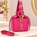 LUXURY CLASSY MINI DRAWSTRING GOLD DETAIL BUCKET BAG CODE 9118(Ember 2026) - Image 4