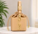 LUXURY CLASSY MINI DRAWSTRING GOLD DETAIL BUCKET BAG CODE 9118(Ember 2026) - Image 2