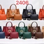 2IN1 LUXURY CLASSY H LOCK QUALITY STRUCTURE LEATHER BAG WITH MINI PURSE CODE 2406