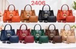 2IN1 LUXURY CLASSY H LOCK QUALITY STRUCTURE LEATHER BAG WITH MINI PURSE CODE 2406