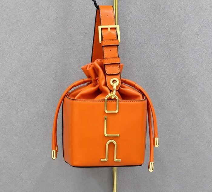 LUXURY CLASSY MINI DRAWSTRING GOLD DETAIL BUCKET BAG CODE 9118(Ember 2026) - Image 5