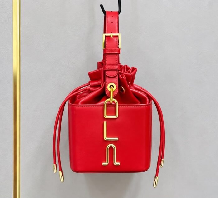 LUXURY CLASSY MINI DRAWSTRING GOLD DETAIL BUCKET BAG CODE 9118(Ember 2026) - Image 10