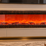 97CM VINTAGE LED FIREPLACE ANTIQUE STYLE WITH REMOTE AND CHANGES TO 16 COLORS CODE RL-9(Ember 2026)••Uses Battery and can be plug to power bank or charger head