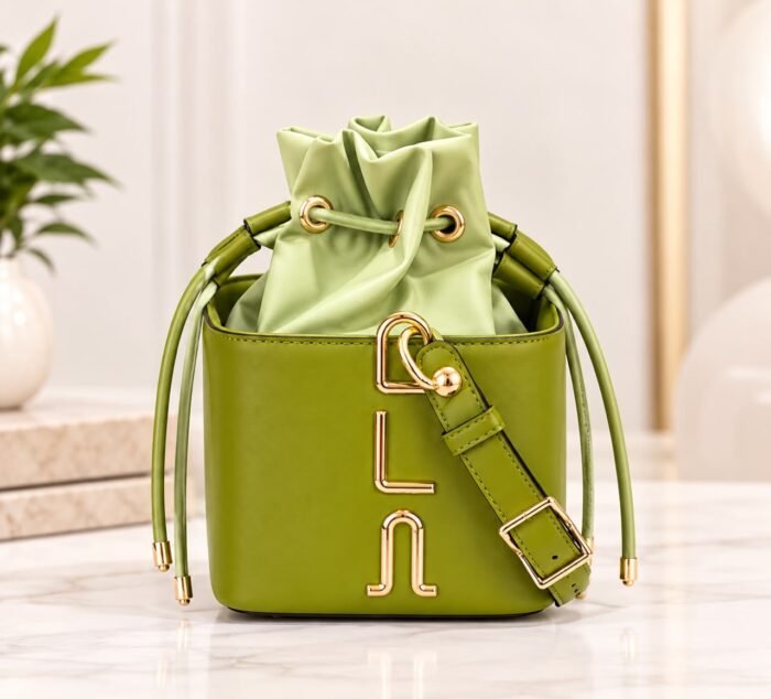LUXURY CLASSY MINI DRAWSTRING GOLD DETAIL BUCKET BAG CODE 9118(Ember 2026) - Image 11