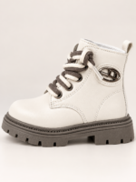 KIDS PREMIUM LACE UP STYLISH COMBAT RUGGED LEATHER BOOT DSG 2(Ember 2026) - Image 2